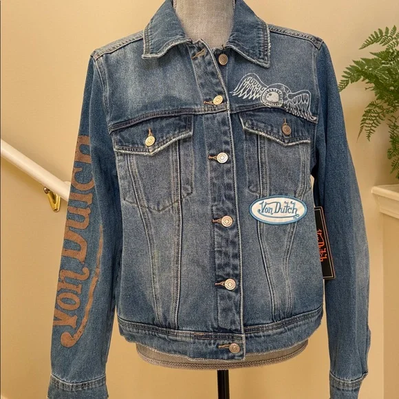 Von Dutch Blue Jean Jacket. Size M.